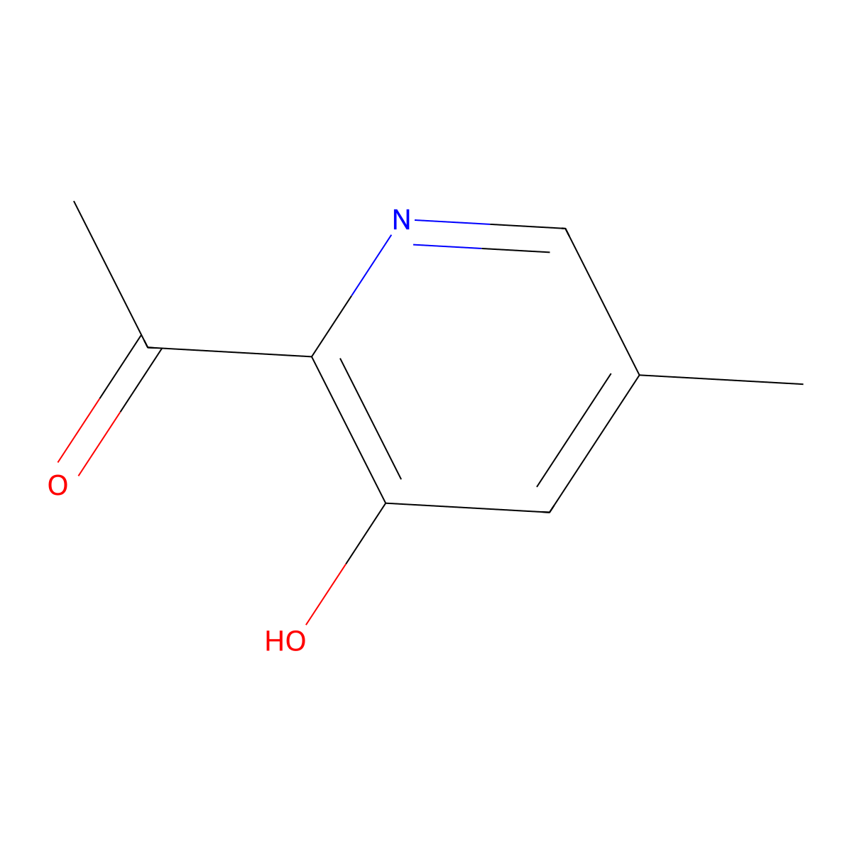 1-(3-Hydroxy-5-methylpyridin-2-YL)ethanone molecular structure, CAS 1038399-47-1