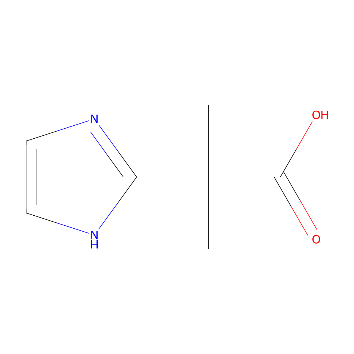 a,a-dimethyl-1H-Imidazole-2-acetic acid molecular structure, CAS 1038404-07-7