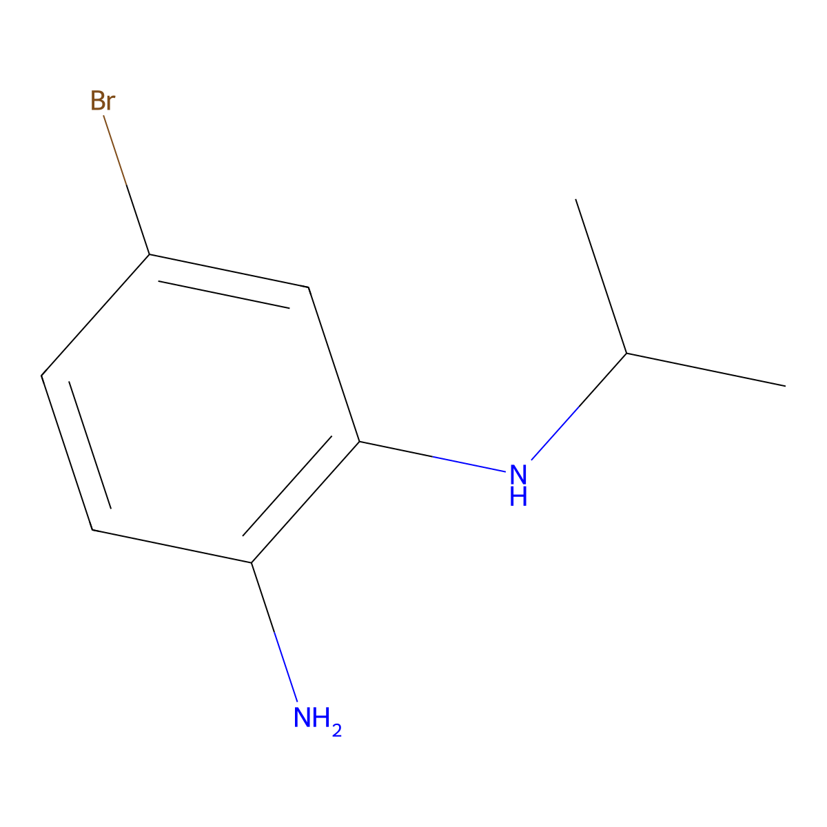 5-Bromo-N1-isopropylbenzene-1,2-diamine molecular structure, CAS 1038408-35-3