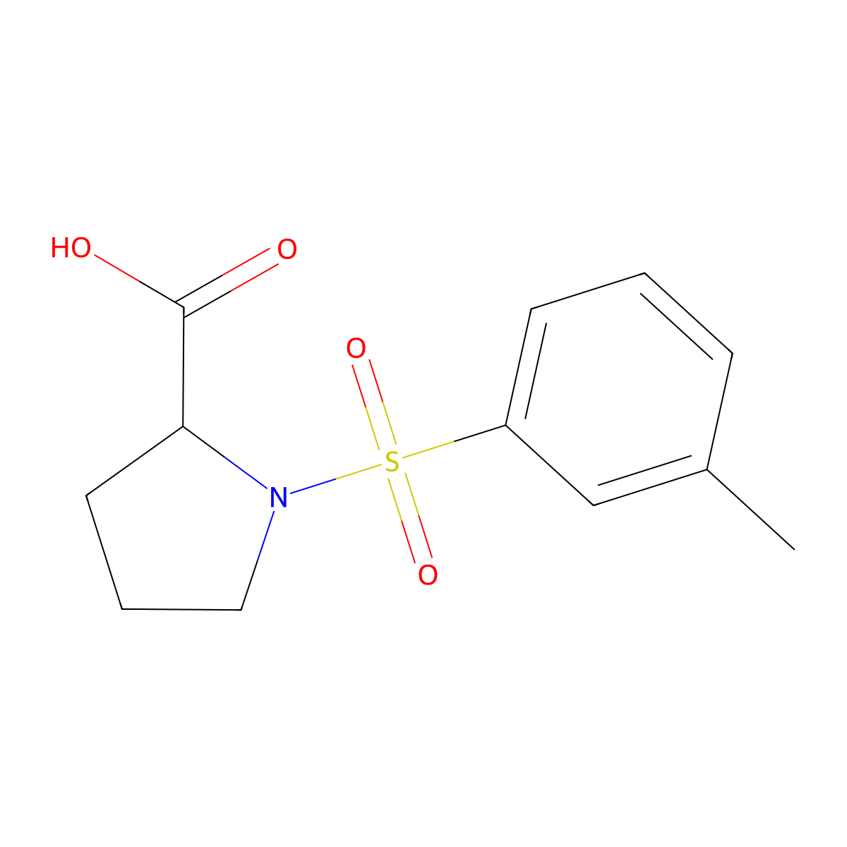 (m-Tolylsulfonyl)proline molecular structure, CAS 1038410-49-9