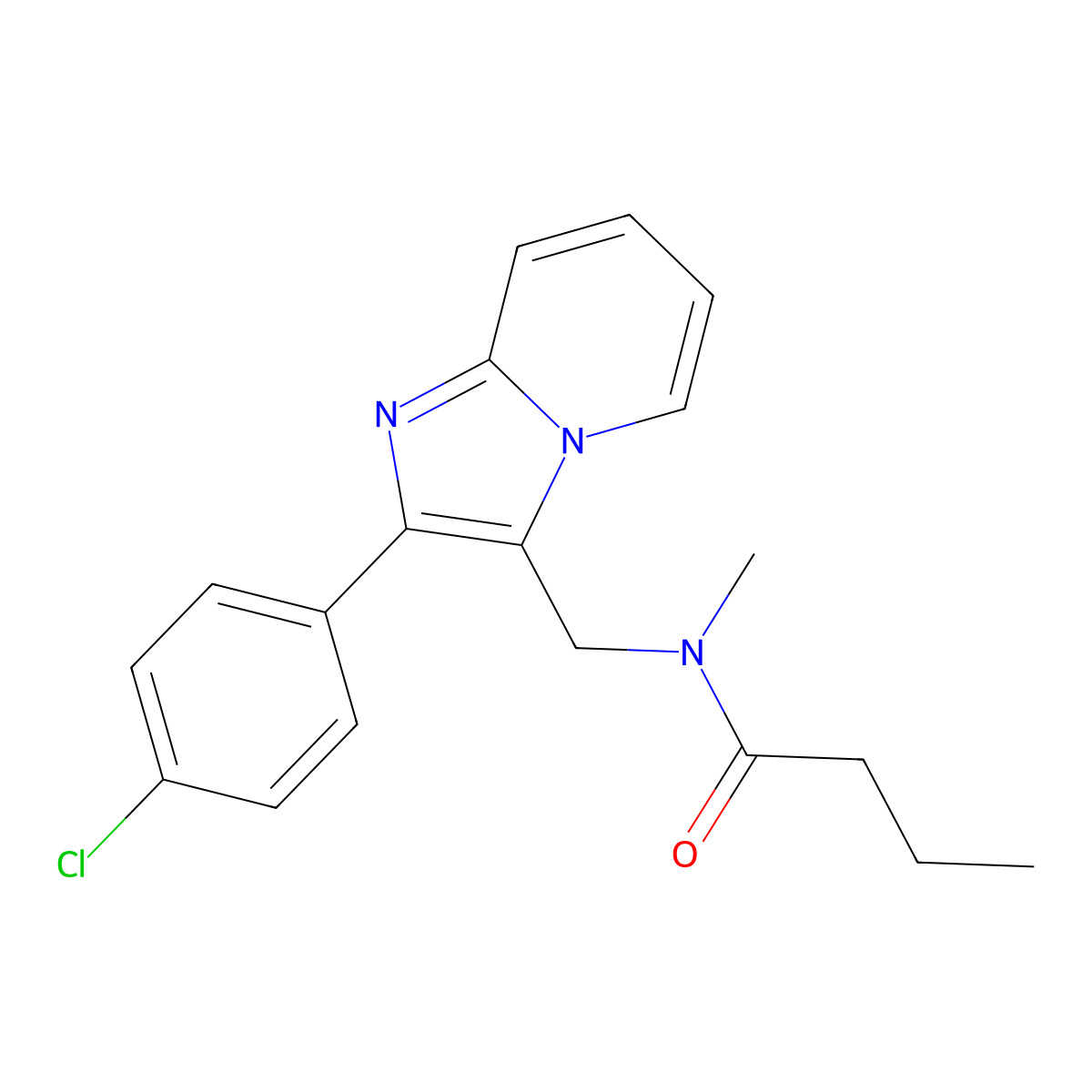 Saripidem molecular structure, CAS 103844-86-6