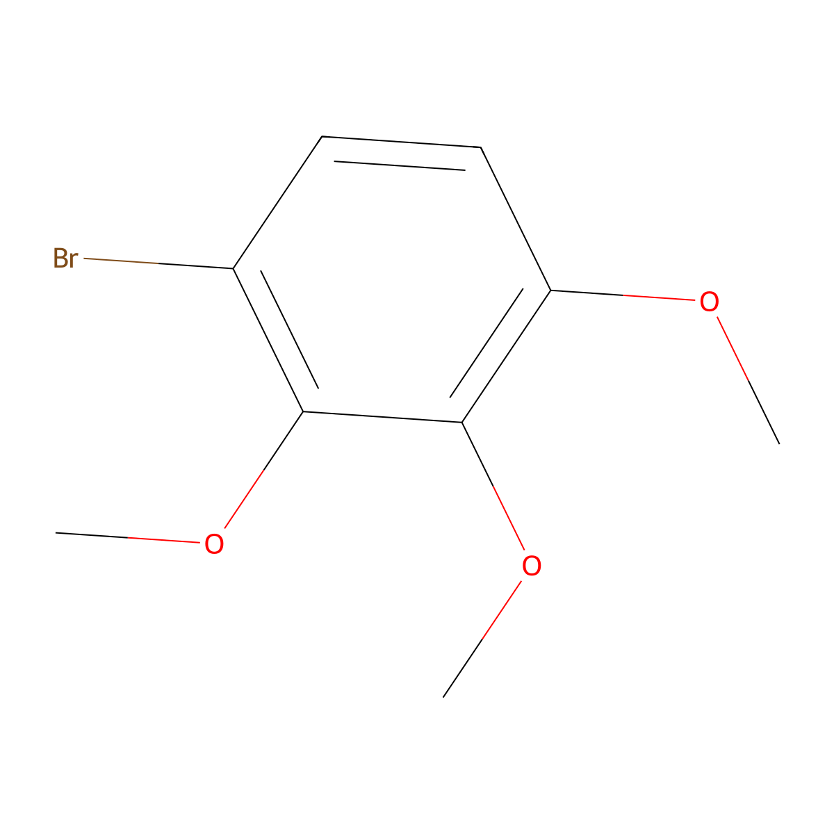 1-Bromo-2,3,4-trimethoxybenzene molecular structure, CAS 10385-36-1