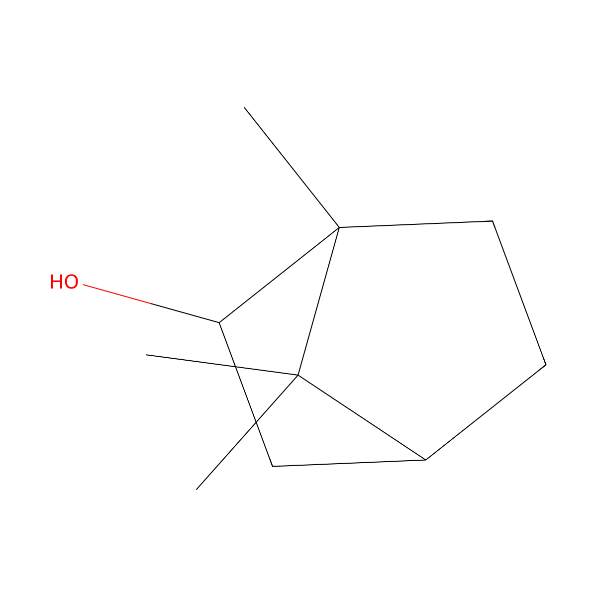 Borneol molecular structure, CAS 10385-78-1