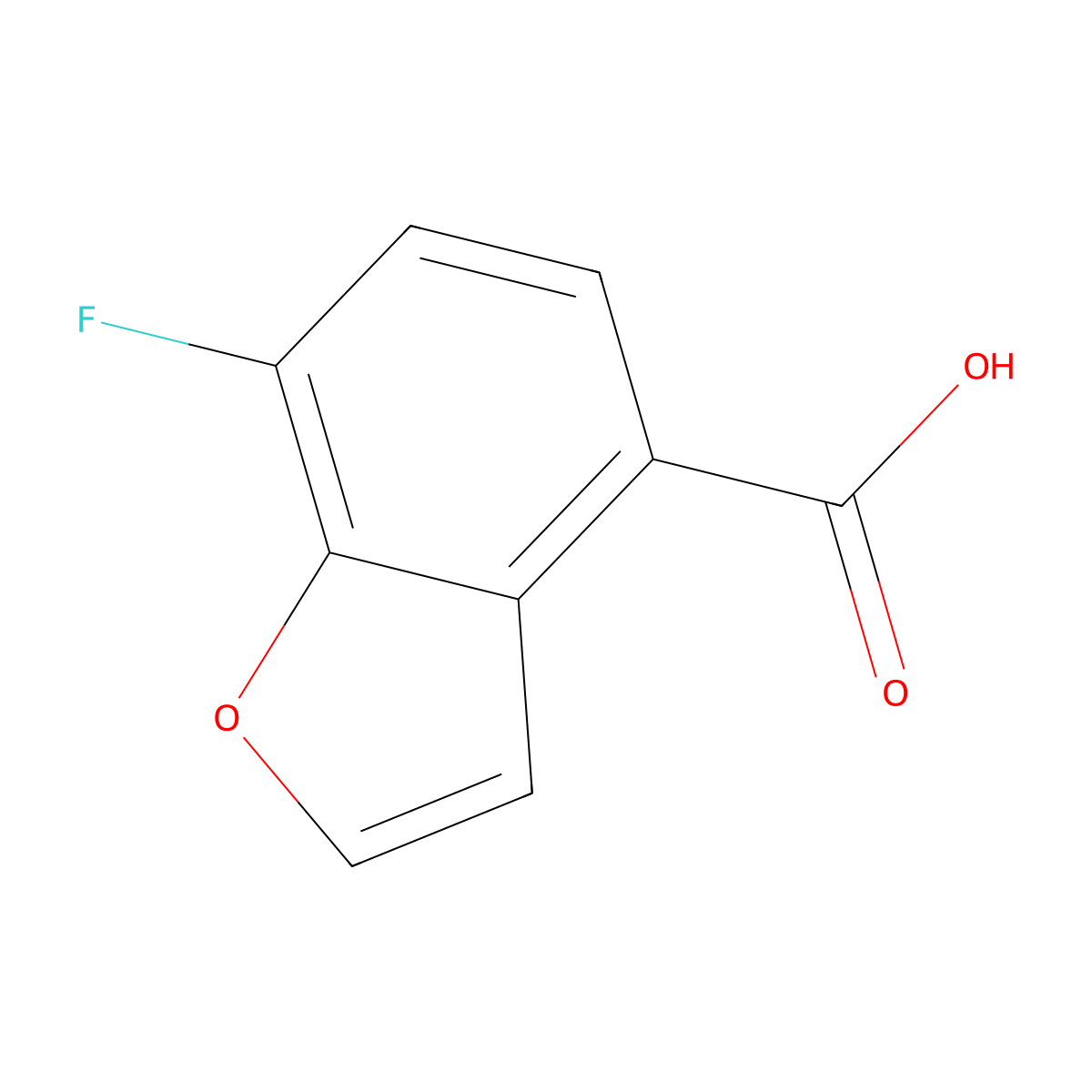 7-fluoro-benzofuran-4-carboxylic Acid molecular structure, CAS 1038509-33-9