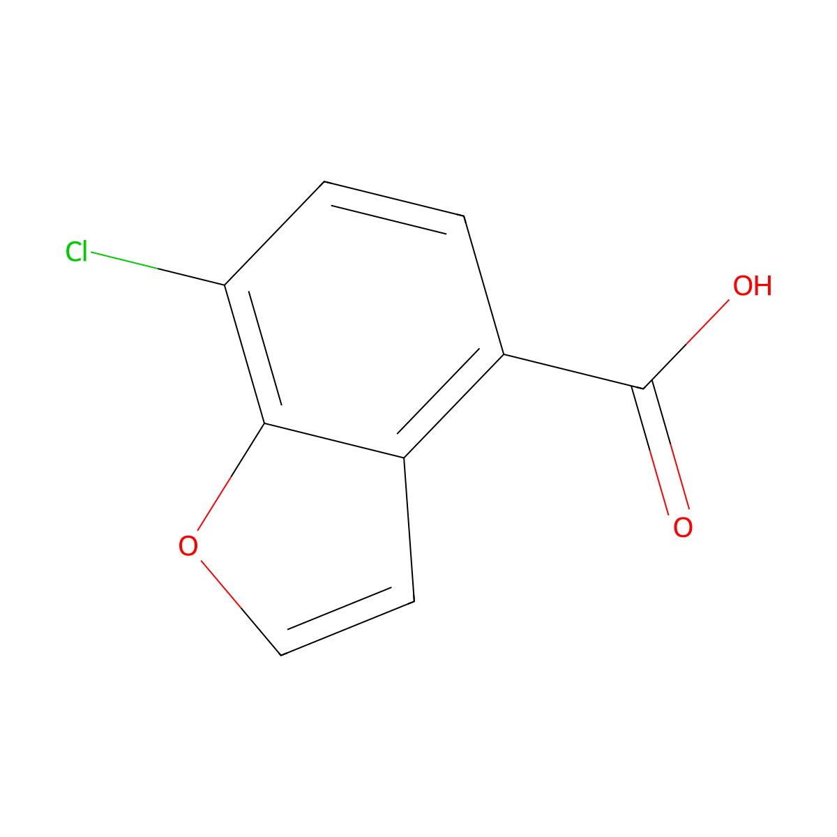 7-Chlorobenzofuran-4-carboxylic acid molecular structure, CAS 1038509-42-0