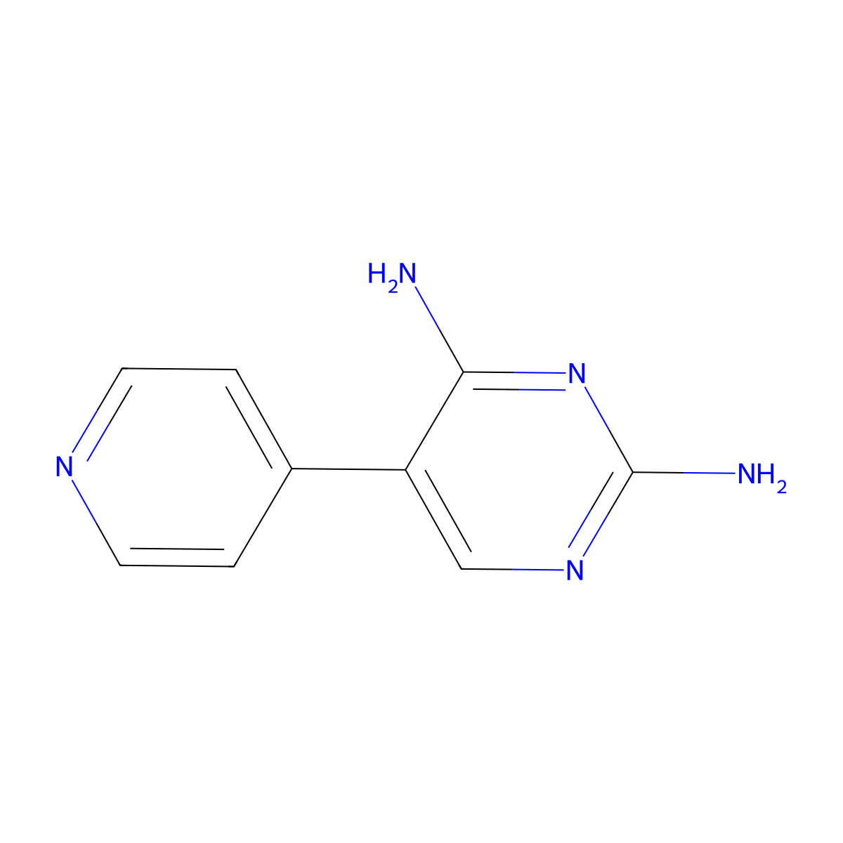 5-(Pyridin-4-yl)pyrimidine-2,4-diamine molecular structure, CAS 103851-71-4
