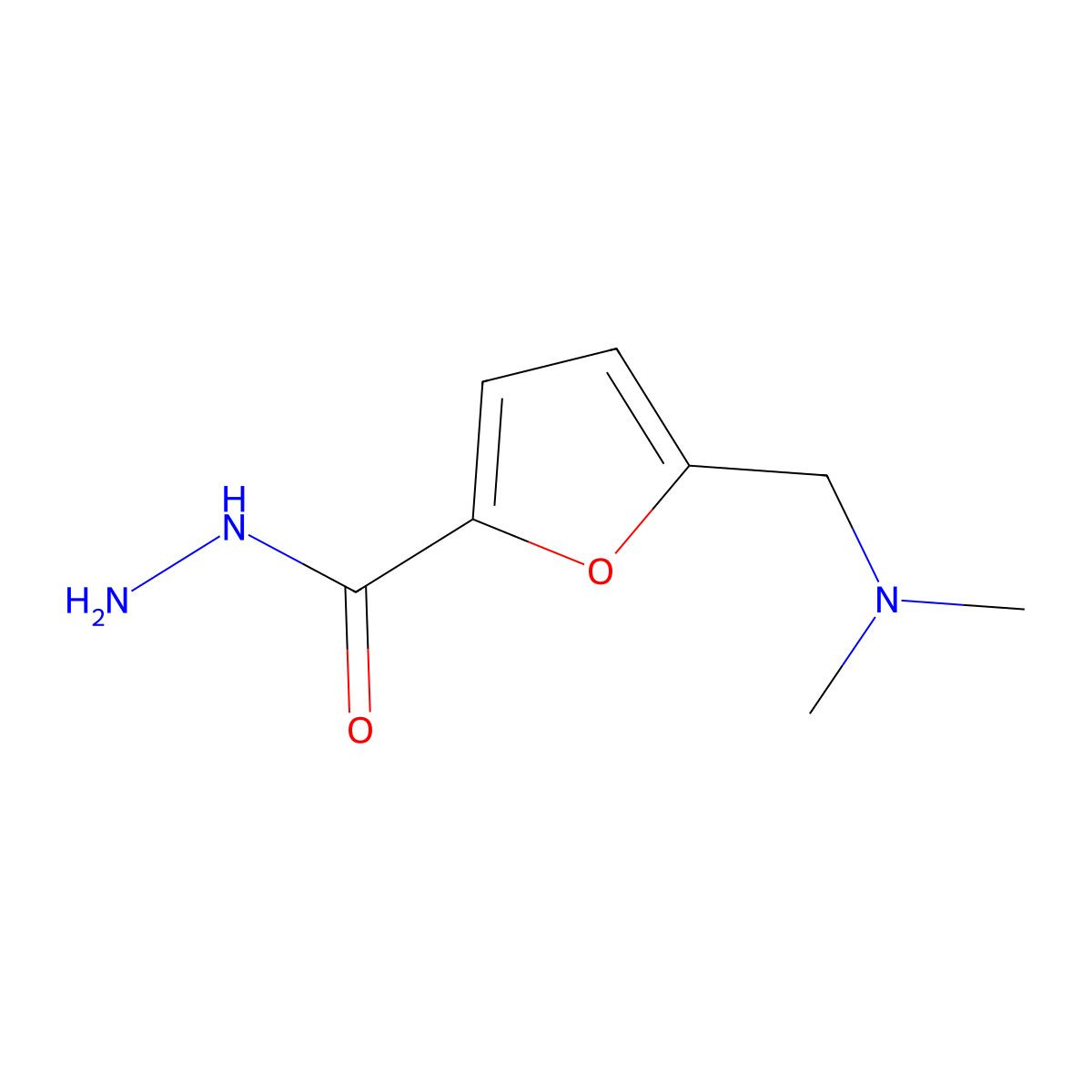 5-[(Dimethylamino)methyl]-2-furohydrazide molecular structure, CAS 103852-00-2