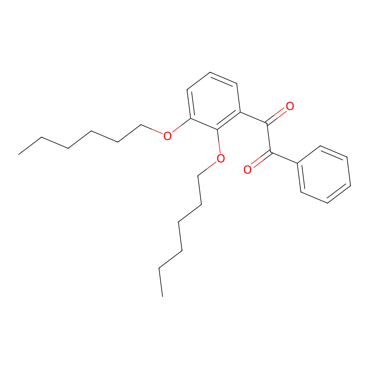 1-(2,3-Bis(hexyloxy)phenyl)-2-phenylethane-1,2-dione molecular structure, CAS 1038526-42-9