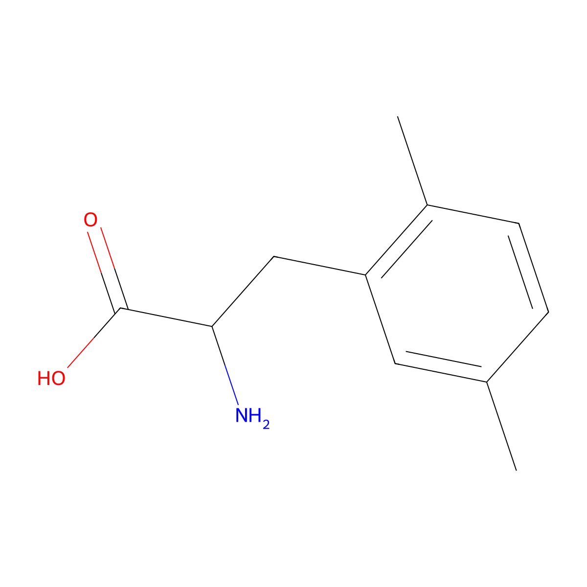 2-Amino-3-(2,5-dimethylphenyl)propanoic acid molecular structure, CAS 103854-25-7