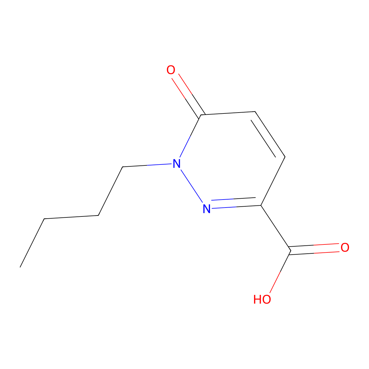1-Butyl-6-oxo-1,6-dihydropyridazine-3-carboxylic acid molecular structure, CAS 103854-71-3