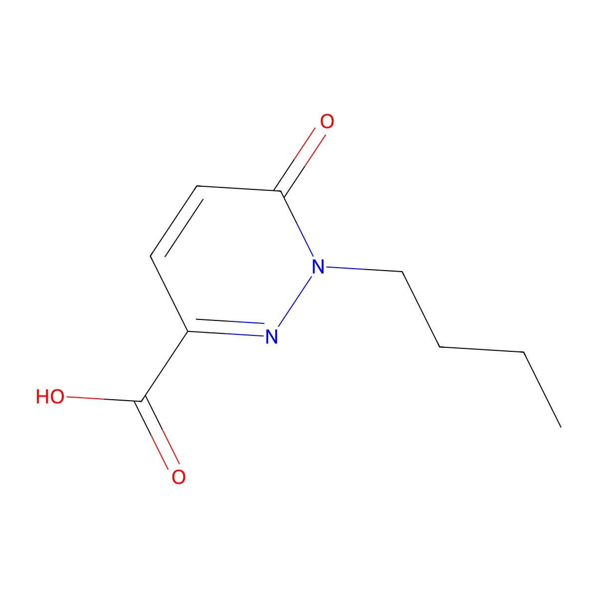 1-Butyl-6-oxo-1,6-dihydropyridazine-3-carboxylic acid molecular structure, CAS 103854-71-3
