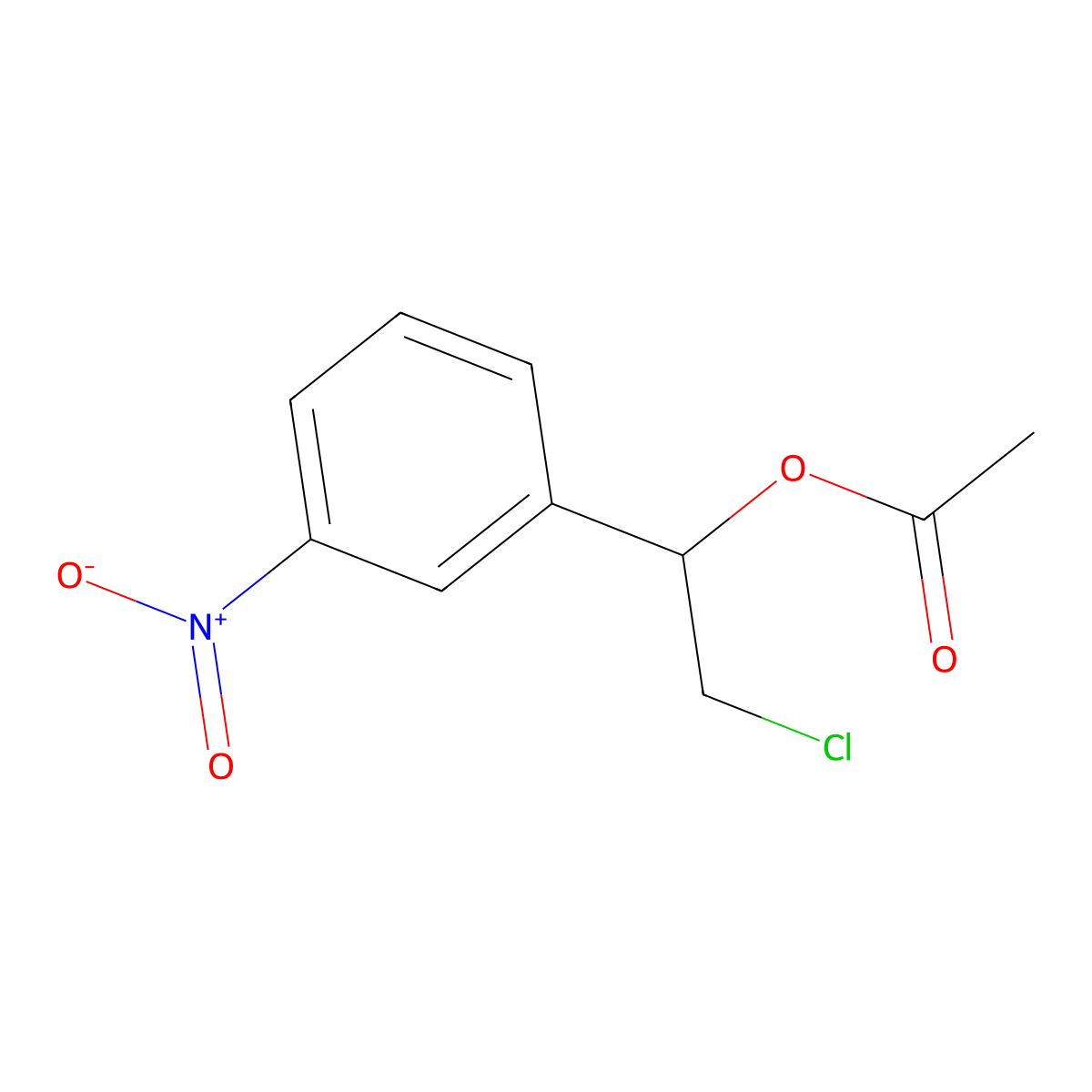 2-Chloro-1-(3-nitrophenyl)ethyl acetate molecular structure, CAS 103854-77-9