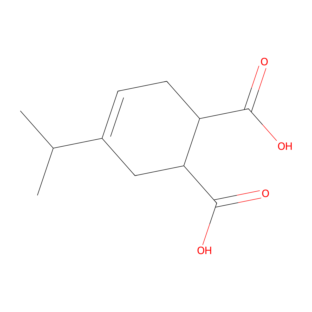 4-(Propan-2-yl)cyclohex-4-ene-1,2-dicarboxylic acid molecular structure, CAS 103855-21-6