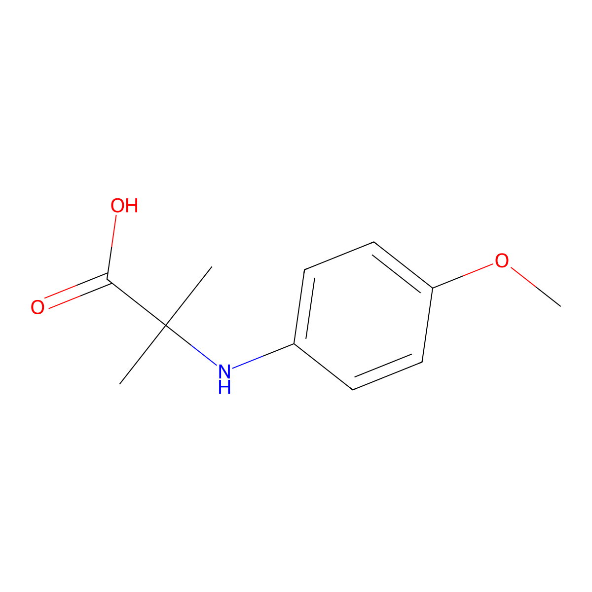 N-(4-Methoxyphenyl)-2-methylalanine molecular structure, CAS 103856-06-0