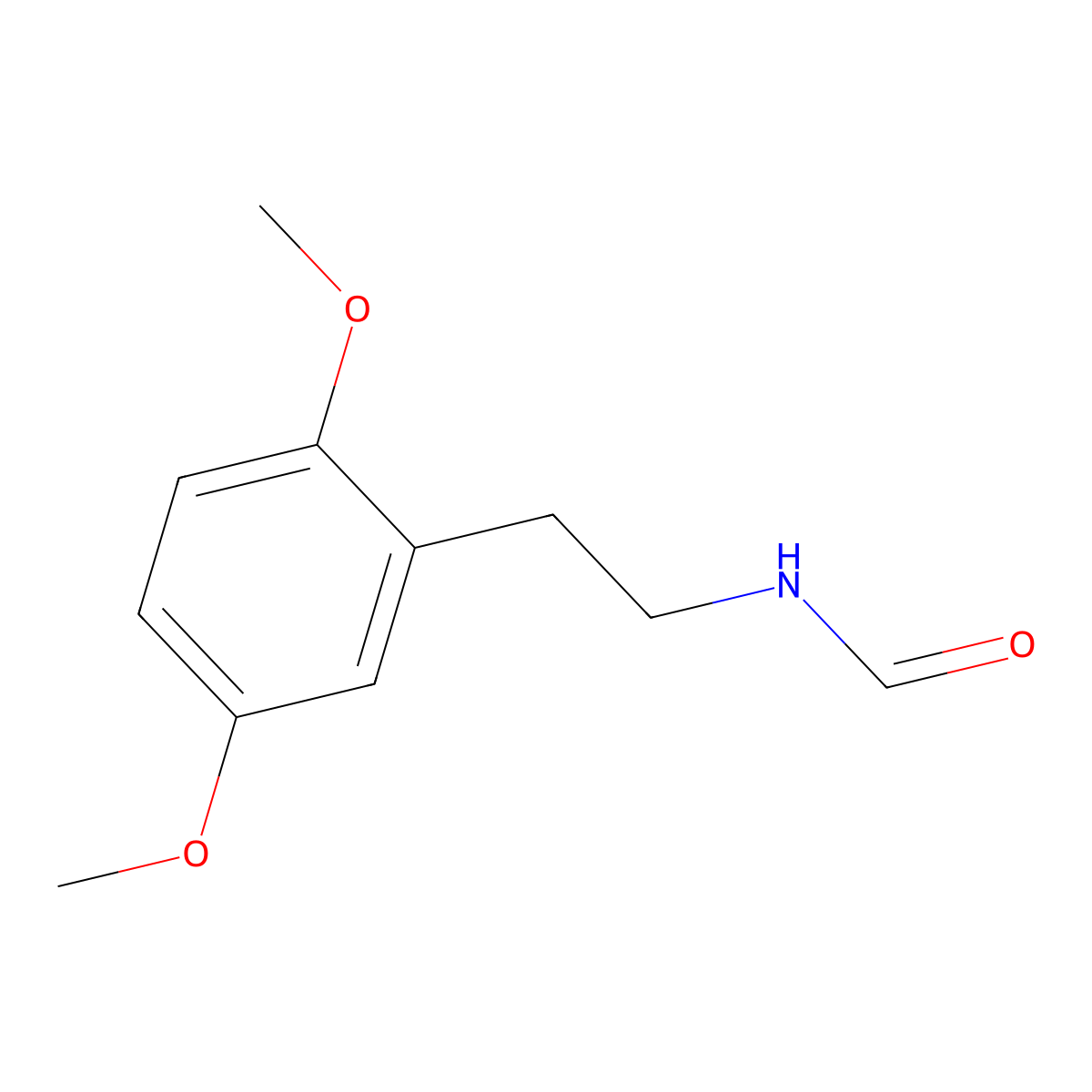 2-(2,5-Dimethoxyphenyl)ethylformamide molecular structure, CAS 103856-10-6