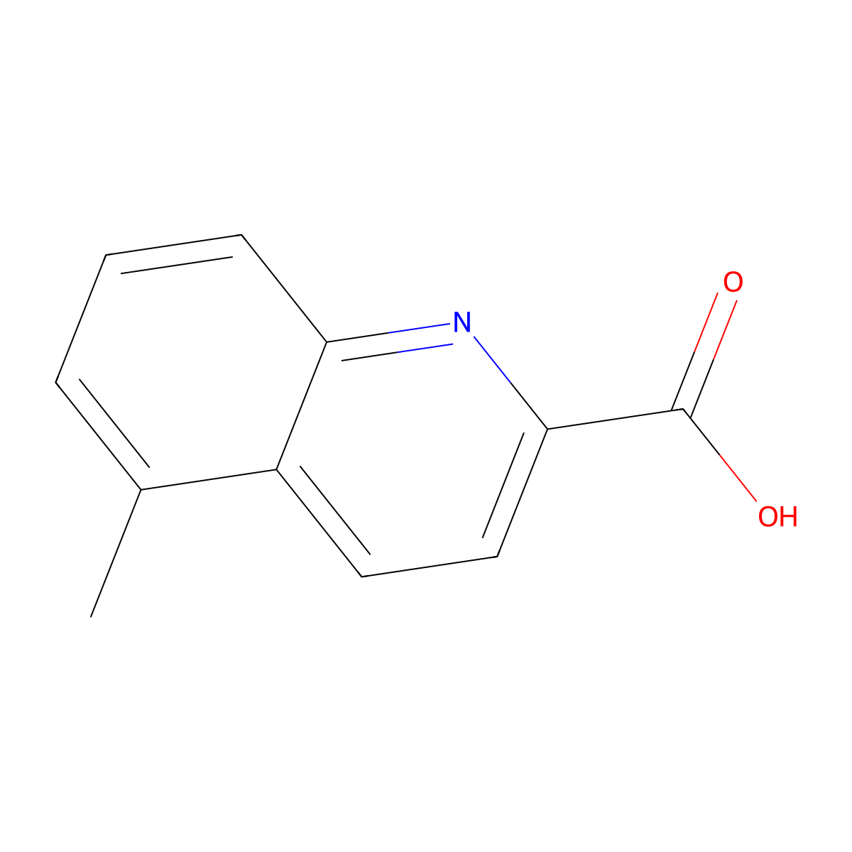 5-Methylquinoline-2-carboxylic acid molecular structure, CAS 103856-59-3