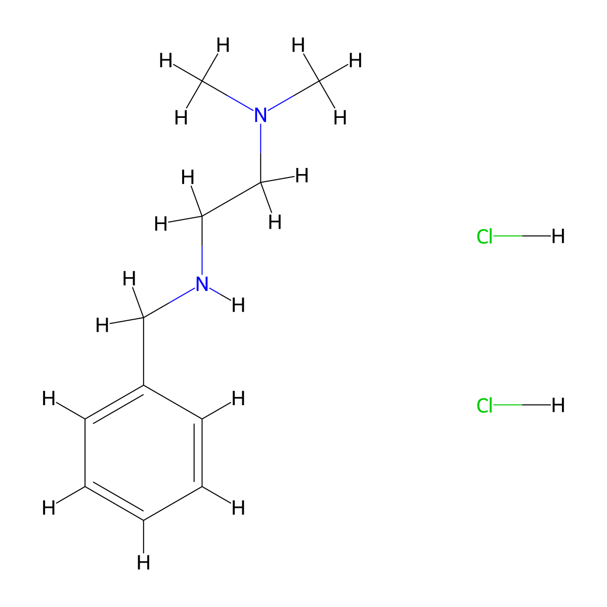 N-benzyl-N',N'-dimethylethane-1,2-diamine;dihydrochloride molecular structure, CAS 103857-17-6