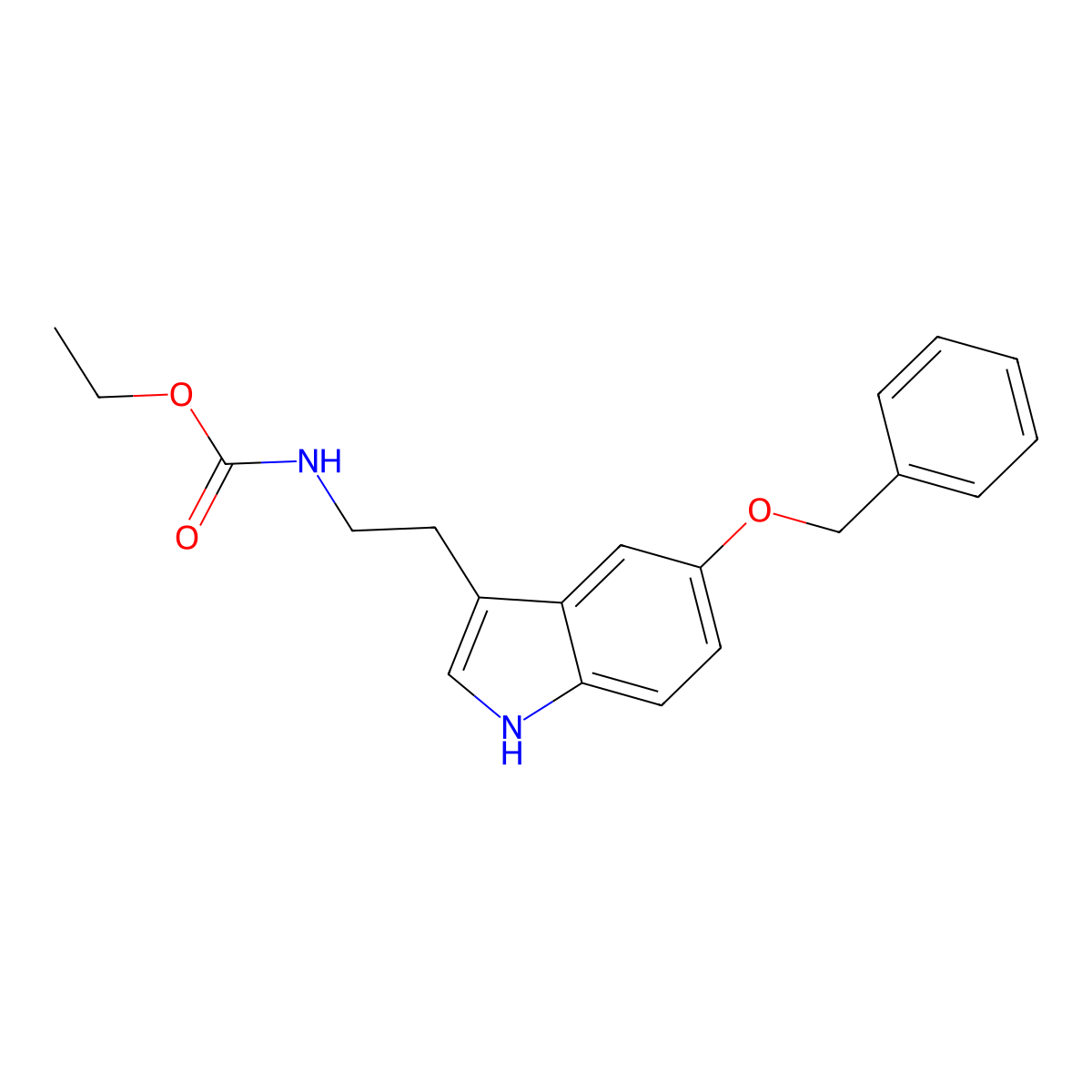 ethyl {2-[5-(benzyloxy)-1H-indol-3-yl]ethyl}carbamate molecular structure, CAS 103857-29-0