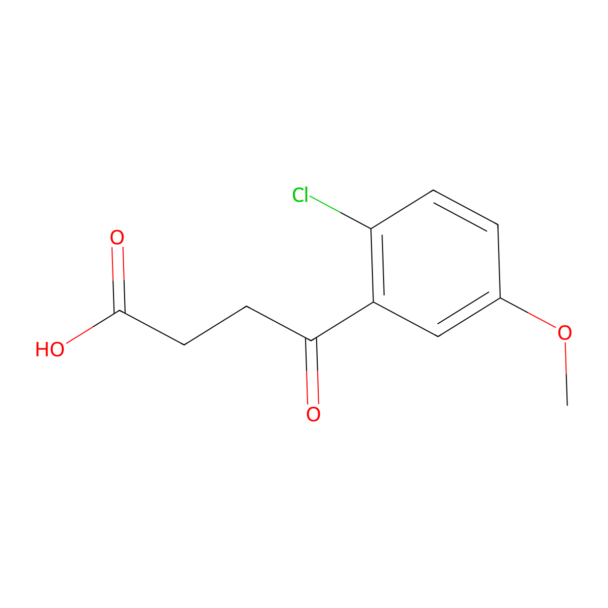 4-(2-Chloro-5-methoxyphenyl)-4-oxobutanoic acid molecular structure, CAS 103857-60-9
