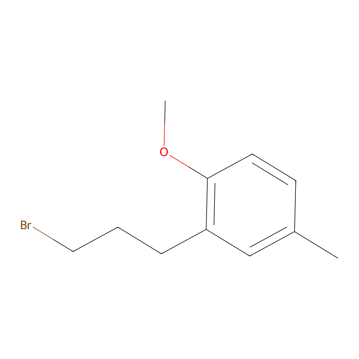 2-(3-Bromopropyl)-4-methylanisole molecular structure, CAS 103857-77-8