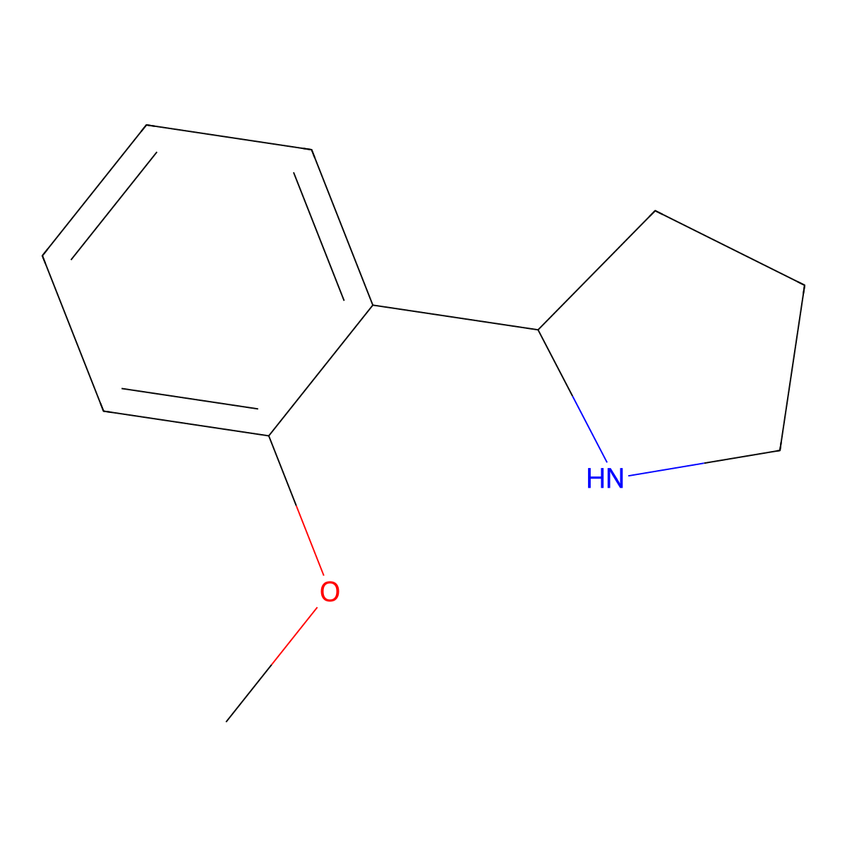2-(2-Methoxyphenyl)pyrrolidine molecular structure, CAS 103857-96-1