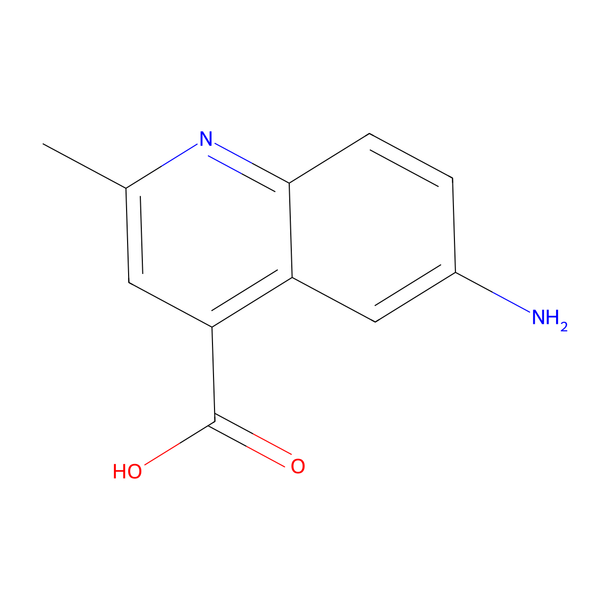 6-Amino-2-methylquinoline-4-carboxylic acid molecular structure, CAS 103858-07-7