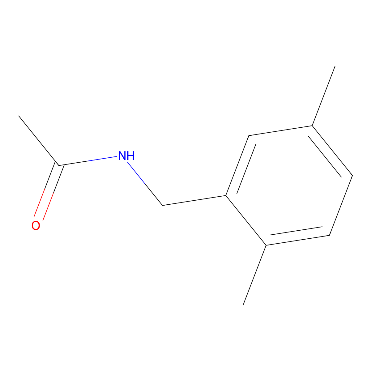 N-(2,5-dimethylbenzyl)acetamide molecular structure, CAS 103858-39-5