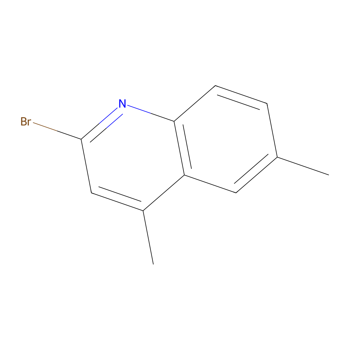 2-Bromo-4,6-dimethylquinoline molecular structure, CAS 103858-47-5