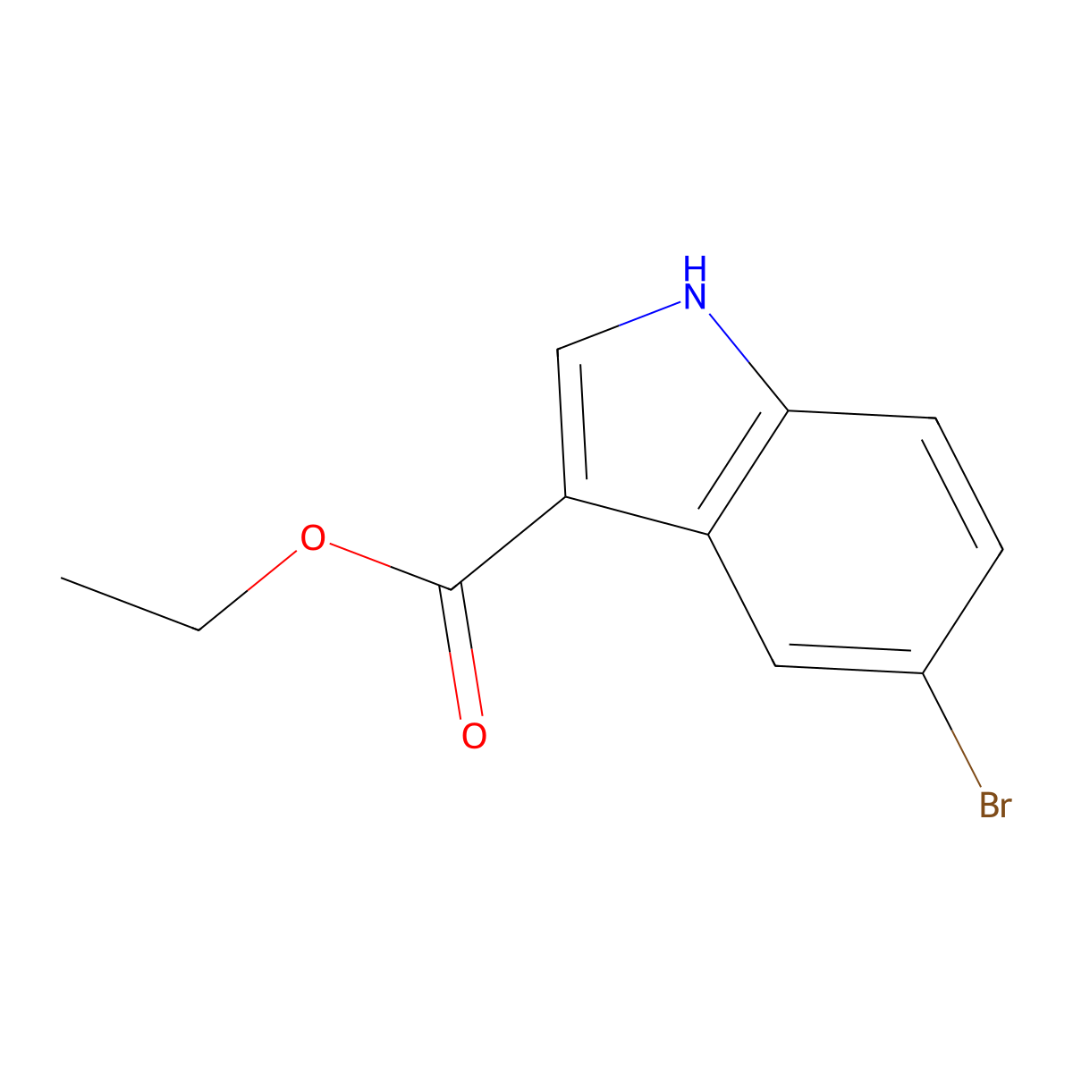 ethyl 5-bromo-1H-indole-3-carboxylate molecular structure, CAS 103858-54-4