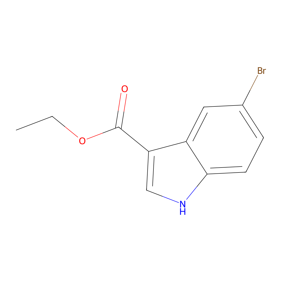 ethyl 5-bromo-1H-indole-3-carboxylate molecular structure, CAS 103858-54-4