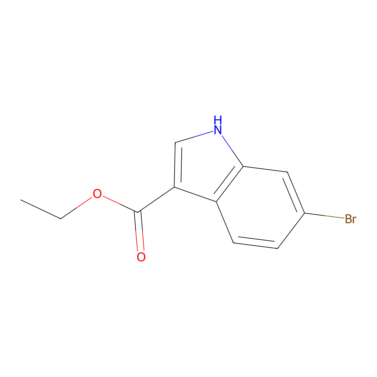 ethyl 6-bromo-1H-indole-3-carboxylate molecular structure, CAS 103858-55-5