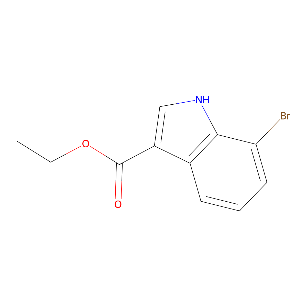 Ethyl 7-Bromoindole-3-carboxylate molecular structure, CAS 103858-56-6