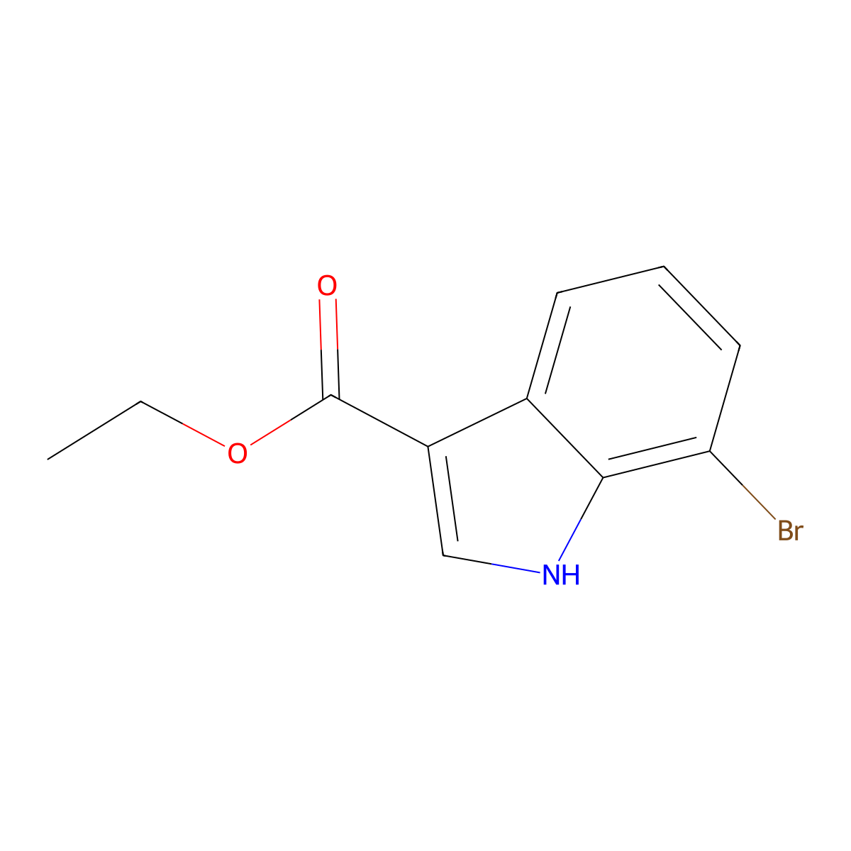 Ethyl 7-Bromoindole-3-carboxylate molecular structure, CAS 103858-56-6