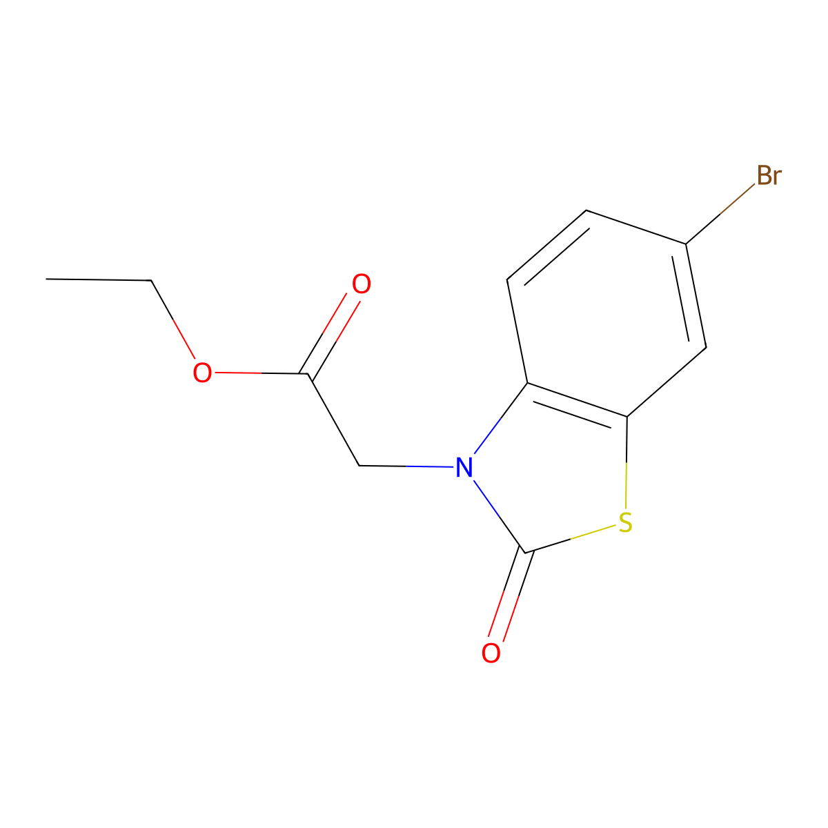 ethyl (6-bromo-2-oxo-1,3-benzothiazol-3(2H)-yl)acetate molecular structure, CAS 103858-57-7