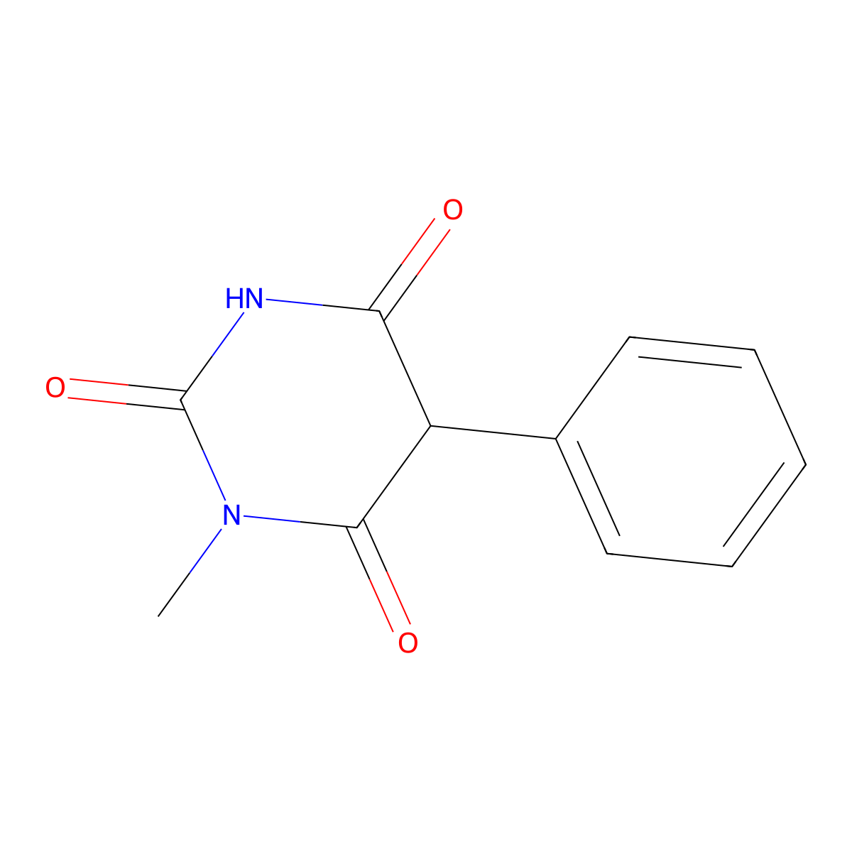 1-Methyl-5-phenyl-1,3-diazinane-2,4,6-trione molecular structure, CAS 103858-65-7
