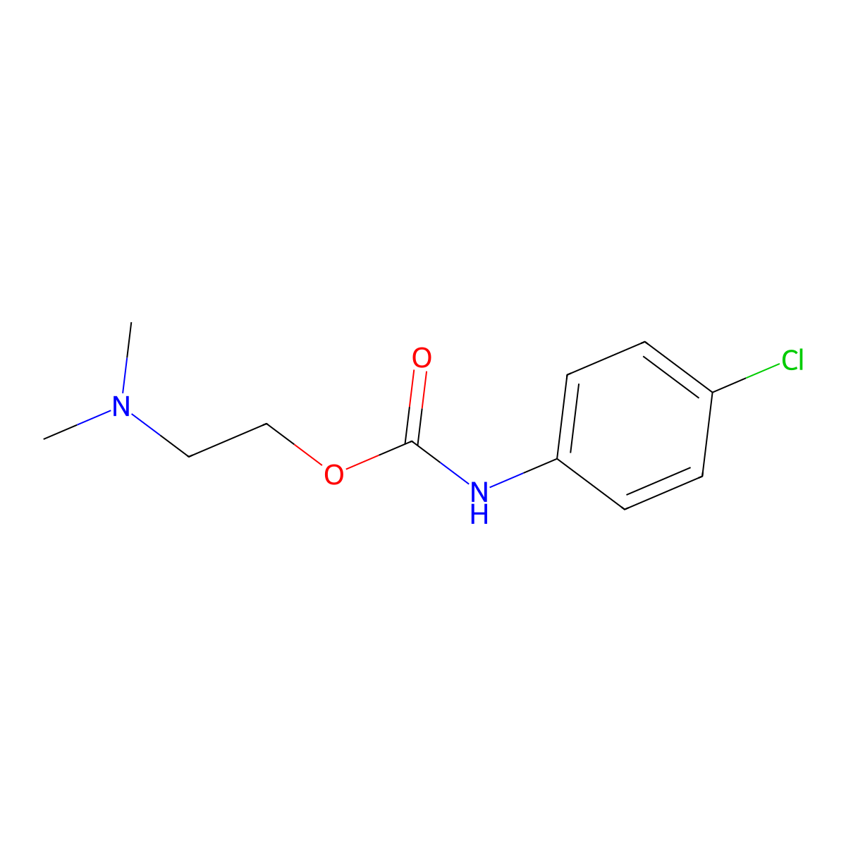 2-(Dimethylamino)ethyl N-(4-chlorophenyl)carbamate molecular structure, CAS 103859-15-0