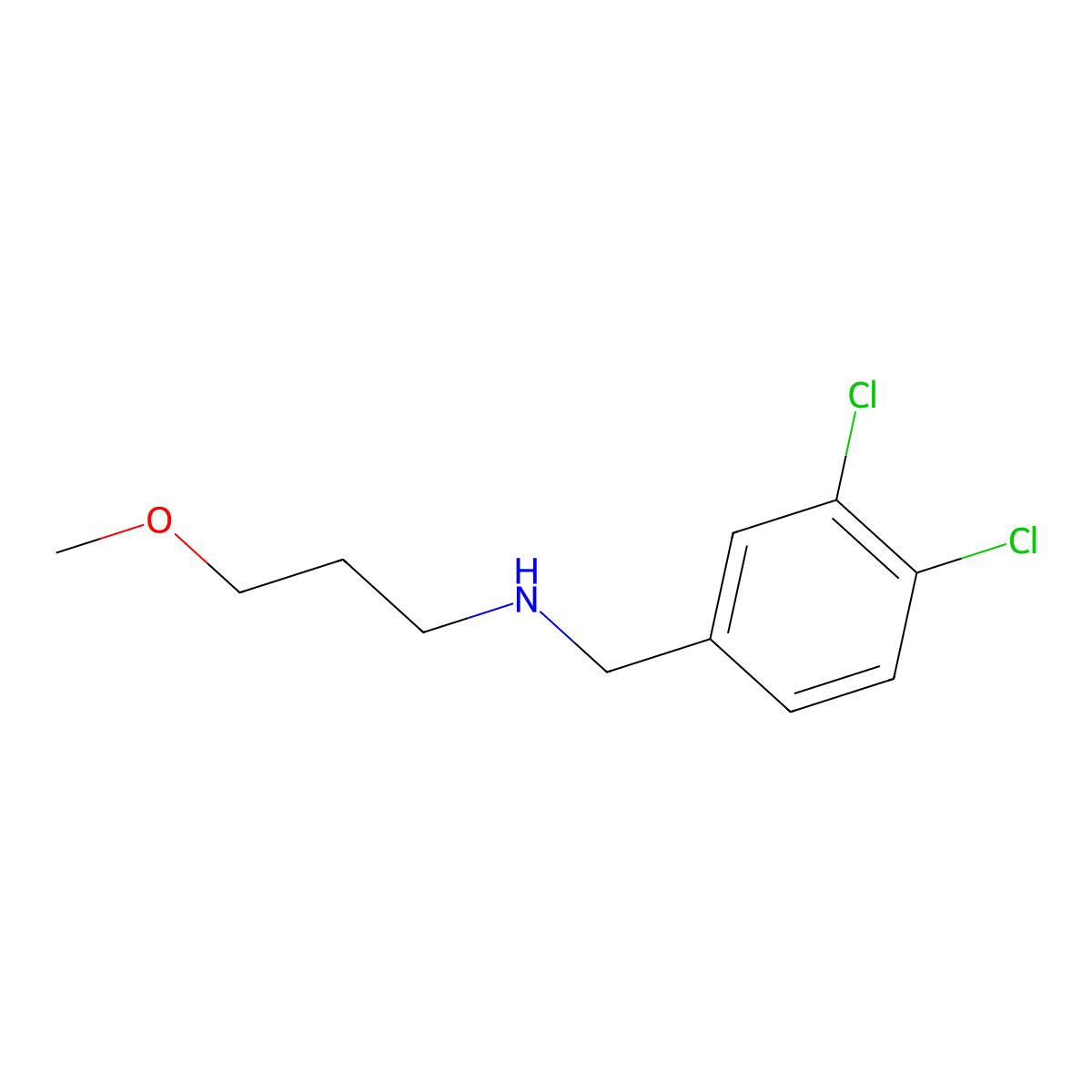 N-(3,4-dichlorobenzyl)-3-methoxypropan-1-amine molecular structure, CAS 103859-25-2