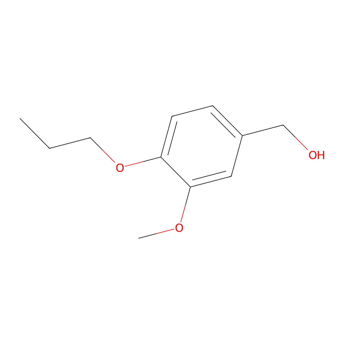 (3-Methoxy-4-propoxyphenyl)methanol molecular structure, CAS 103859-81-0