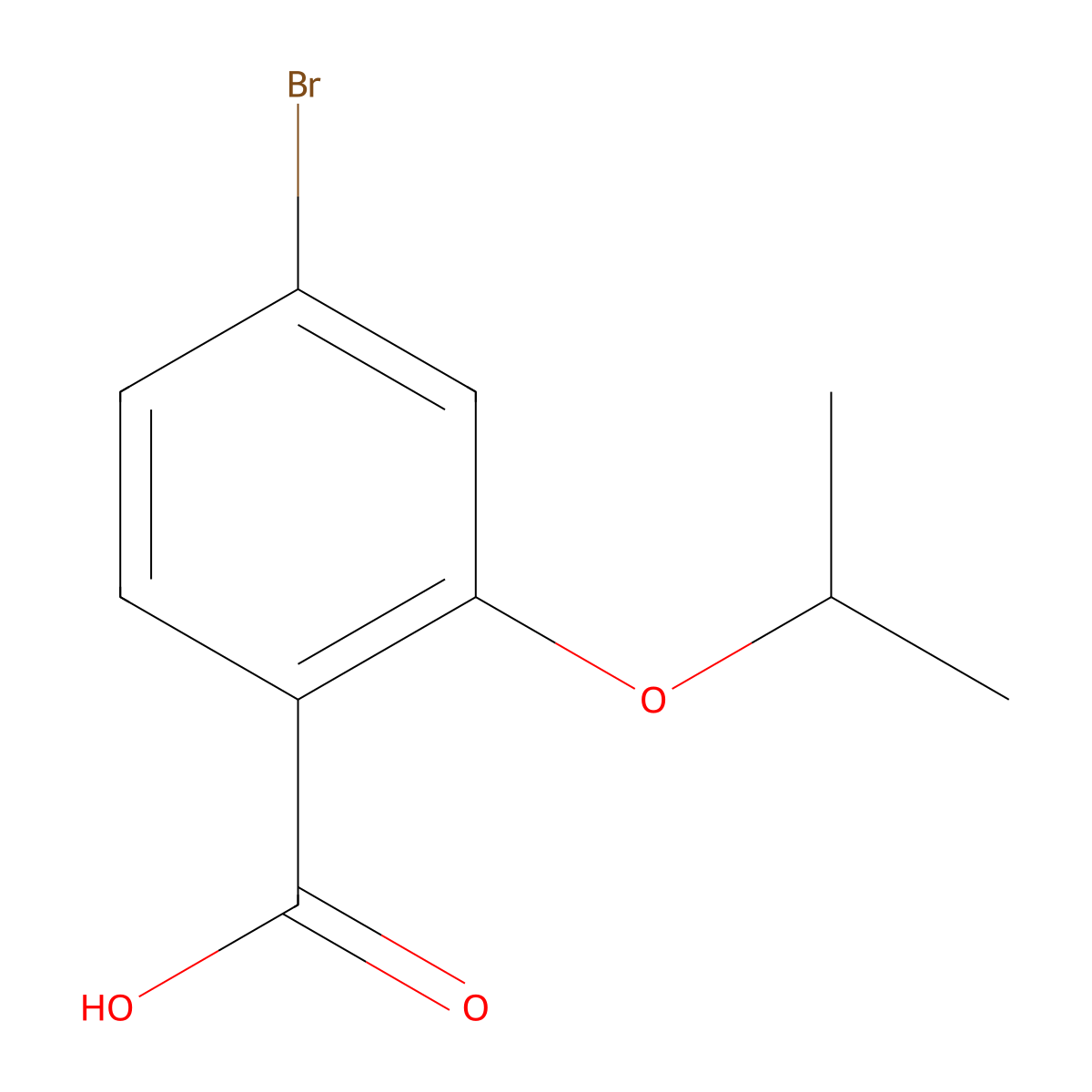 4-Bromo-2-(propan-2-yloxy)benzoic acid molecular structure, CAS 1038595-51-5