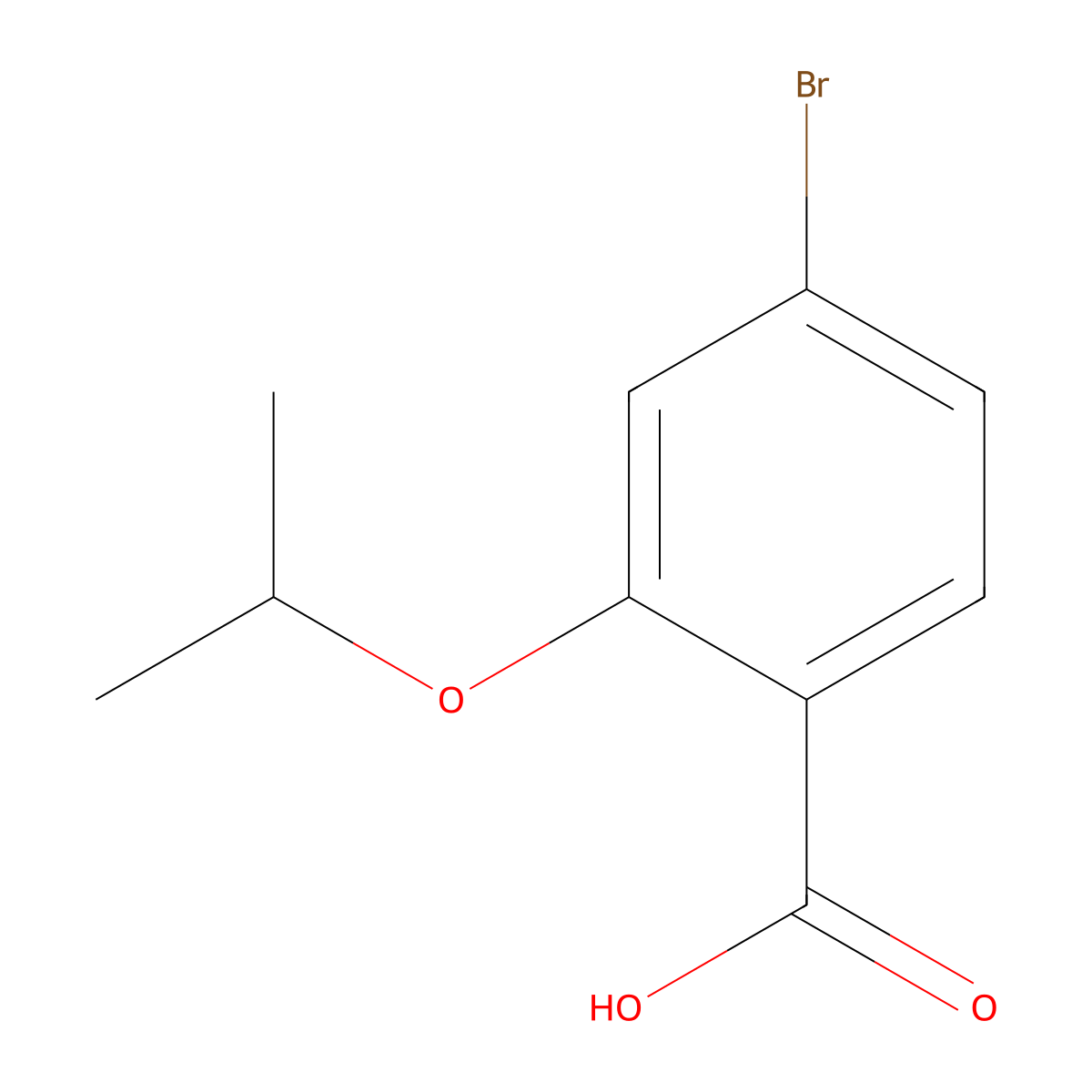 4-Bromo-2-(propan-2-yloxy)benzoic acid molecular structure, CAS 1038595-51-5