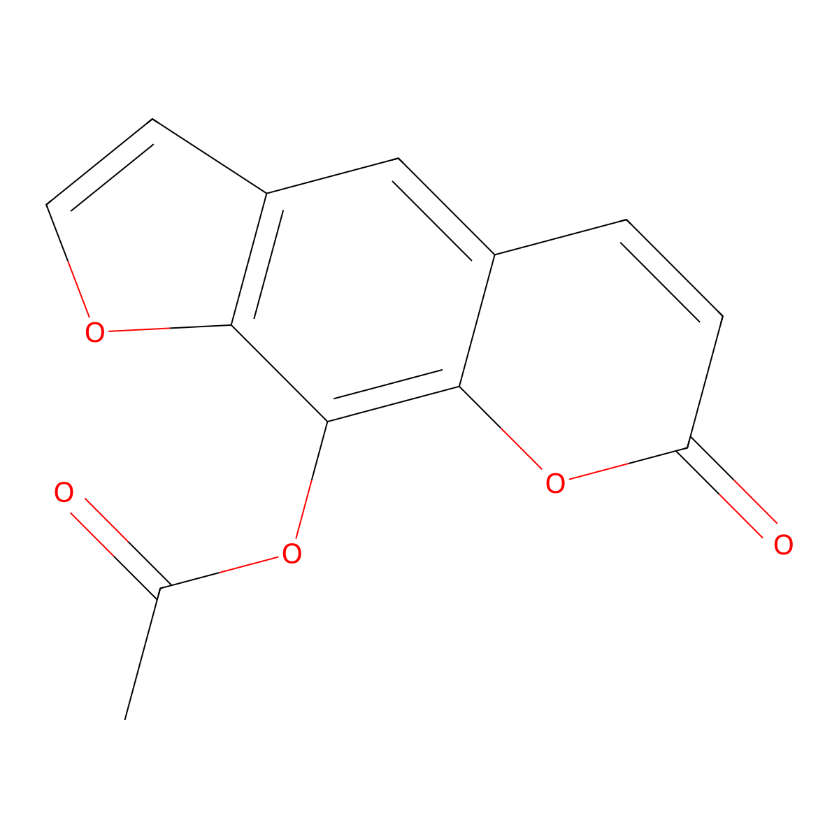Xanthotoxol acetate molecular structure, CAS 10386-19-3