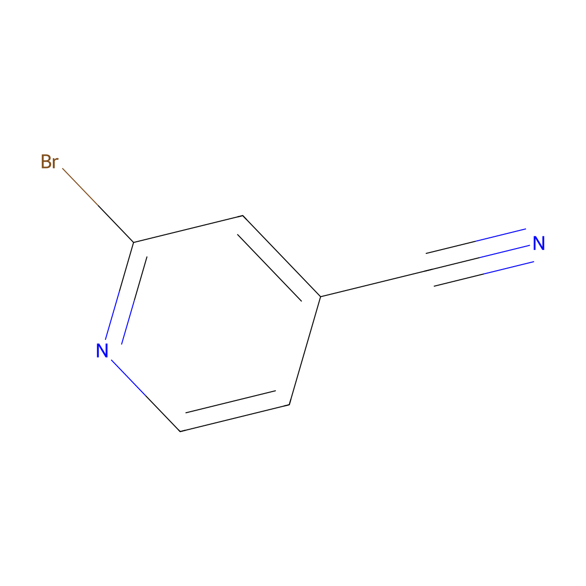 2-Bromo-4-cyanopyridine molecular structure, CAS 10386-27-3