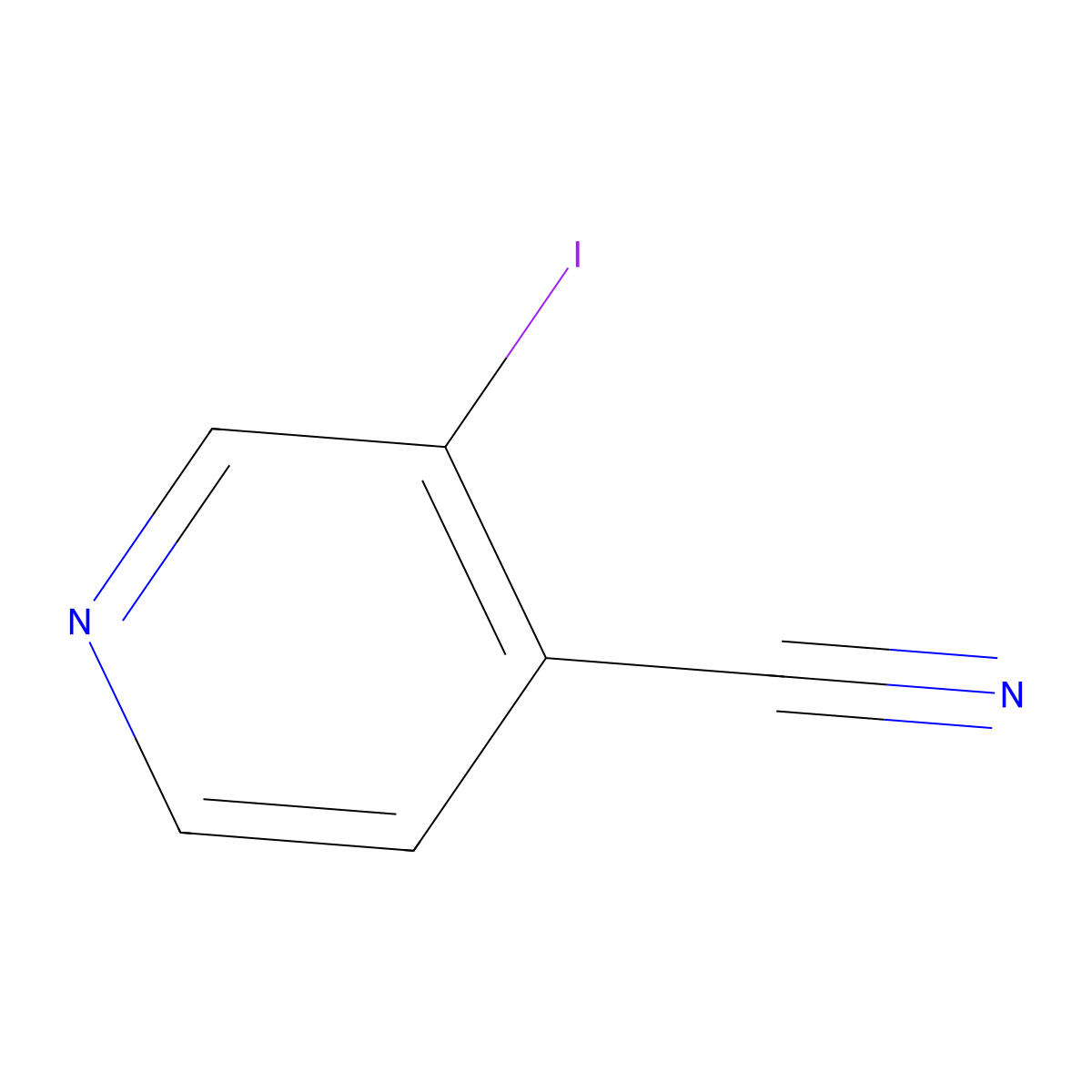 3-Iodopyridine-4-carbonitrile molecular structure, CAS 10386-28-4