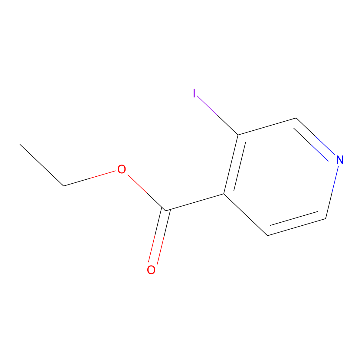 Ethyl 3-iodopyridine-4-carboxylate molecular structure, CAS 10386-57-9