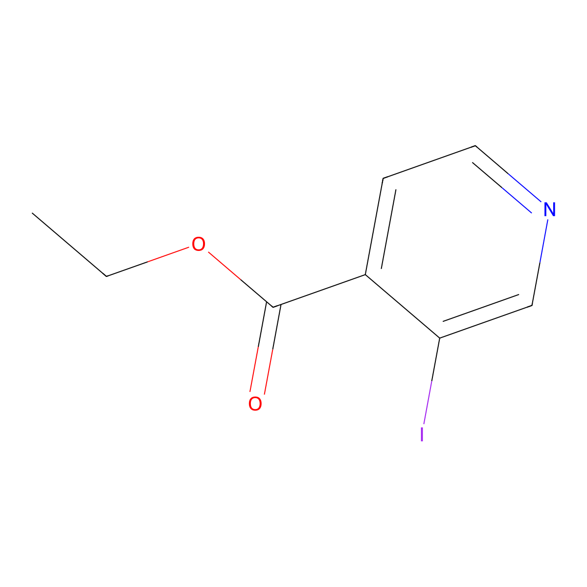Ethyl 3-iodopyridine-4-carboxylate molecular structure, CAS 10386-57-9