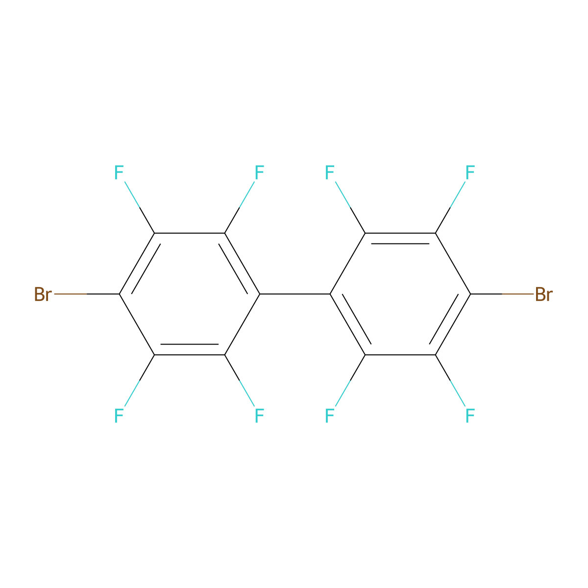 4,4'-Dibromo-2,2',3,3',5,5',6,6'-octafluoro-1,1'-biphenyl molecular structure, CAS 10386-84-2