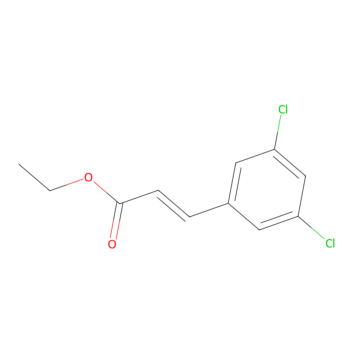 2-Propenoic acid, 3-(3,5-dichlorophenyl)-, ethyl ester molecular structure, CAS 103860-22-6