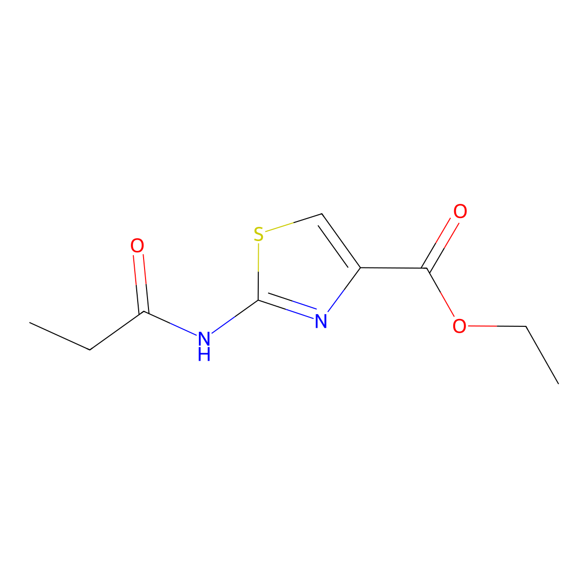 Ethyl 2-propionamidothiazole-4-carboxylate molecular structure, CAS 103860-74-8