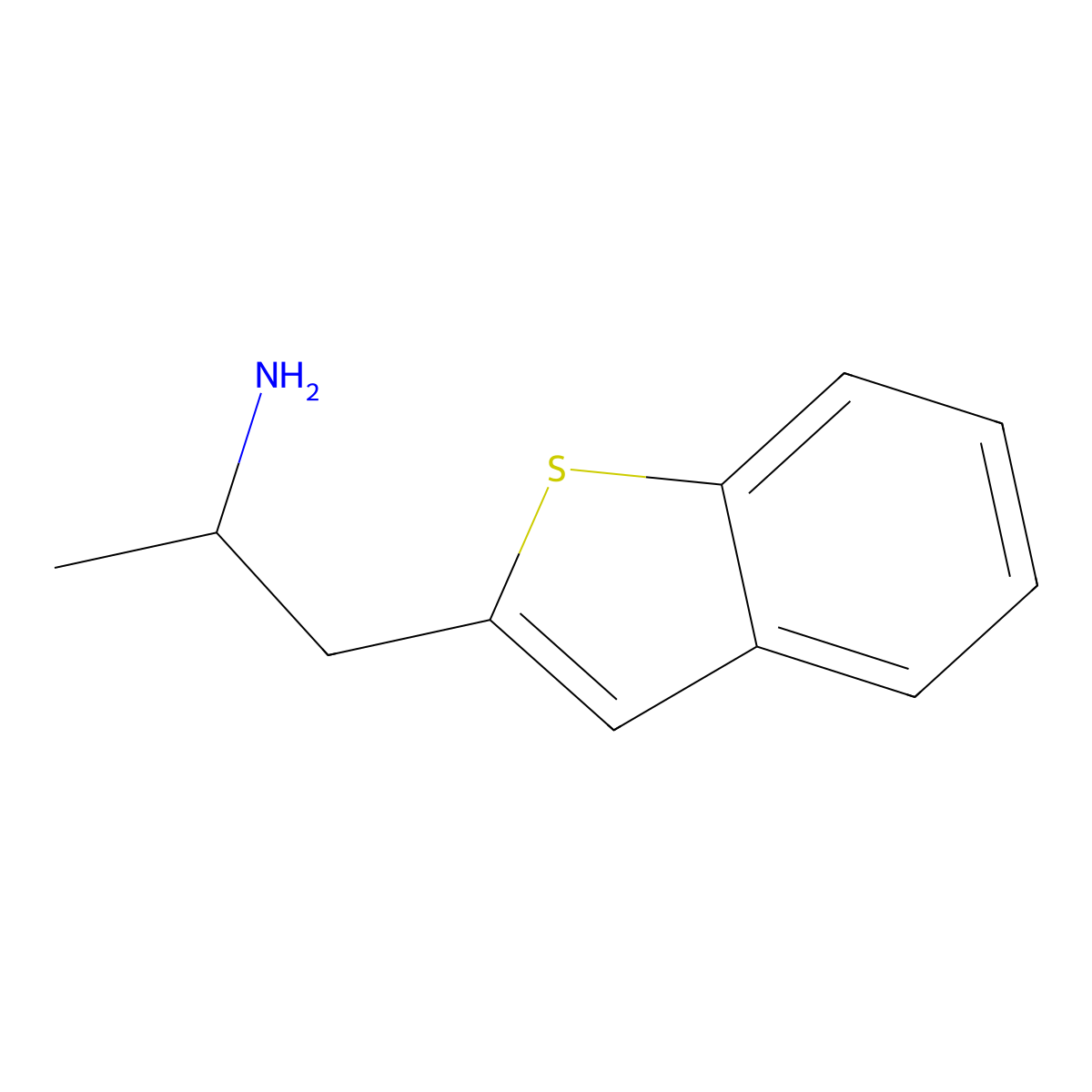1-(1-Benzothiophen-2-yl)propan-2-amine molecular structure, CAS 103861-05-8