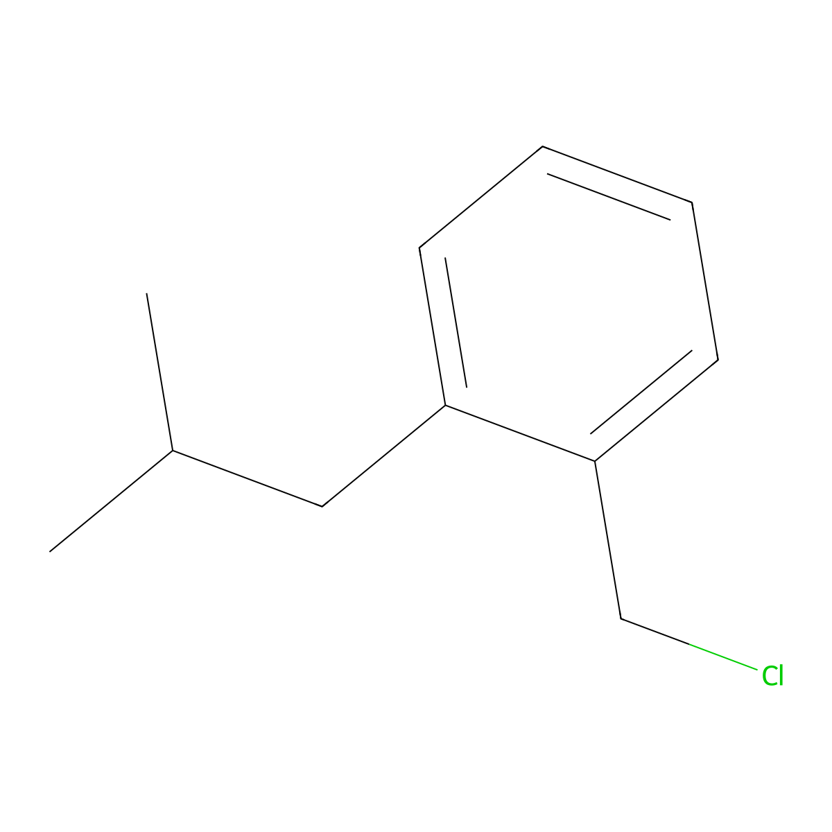 1-(Chloromethyl)-2-(2-methylpropyl)benzene molecular structure, CAS 103861-30-9